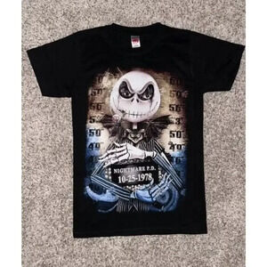 Vintage Jack‎ Skellington Nightmare Before Christmas Shirt Adult Size Small Y2K